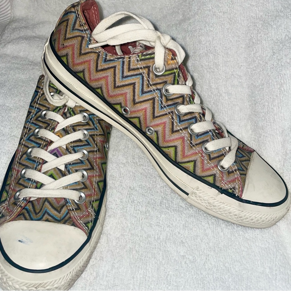 Converse All Star Missoni Low Top Zig Zag Multi Colored US Size 8.5 New Rare
